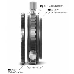 Porte oculaire Baader ultra court coulant 50,8 mm avec filetage M68 mâle C2458196