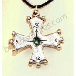 Bijou solaire Croix CO vert