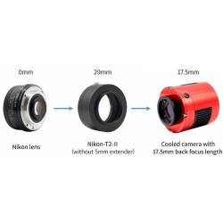 Adaptateur ZWO ASI T2 pour objectif Nikon (version II)