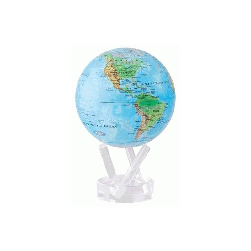 Globe Mova en rotation Terre bleu avec relief