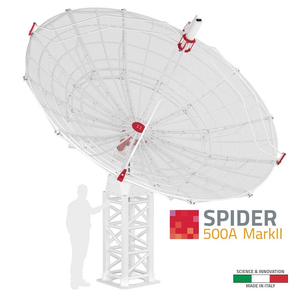 Radiotélescope Spider 500A Mark II diamètre 5 m - Prima Luce Lab
