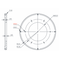 Bague de Tilt filetage M48 Player One pour roue à filtres à filetage M48 - PO078