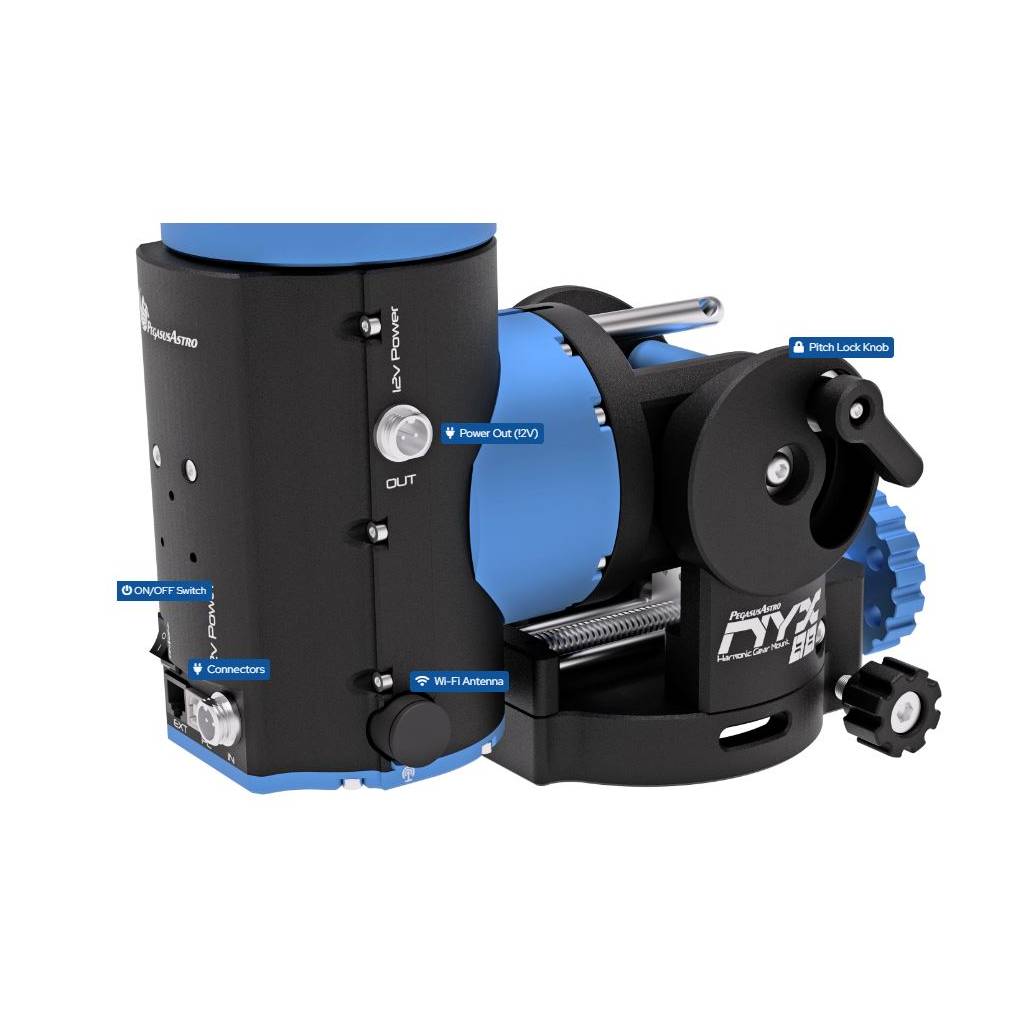 Monture équatoriale / Altazimutale Pegasus Astro Harmonic NYX-88 + Saddle Powerbox préinstallé - PEG-NYX88+PEG-SADDLEPBOX