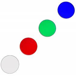Jeu de 4 Filtres Luminance Rouge Vert Bleu LRGB / LRVB Dark Antlia 36 mm non montés