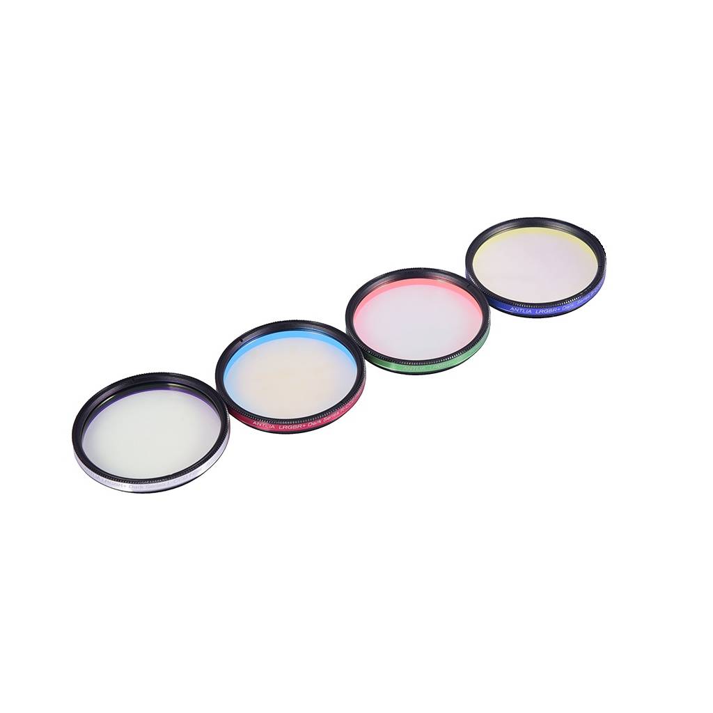 Jeu de 5 Filtres Luminance Rouge Vert Bleu LRGB Dark / LRVB Dark Antlia 50,8 mm