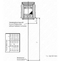 Kit FFC Baader tout-en-un grossissement 3-4x pour caméras T-2 et 1.25" - 2458281