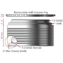Adaptateur Baader M48a mâle vers M42a mâle avec rainures de sécurité - 2458130