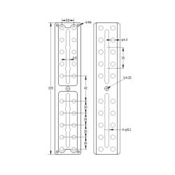 Queue d'aronde mâle Takahashi pour lunette FCT-65D