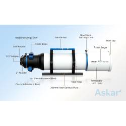 Lunette Apochromatique Askar APO 111F 111mm F/6,9 Quadruplet - Focuseur rotatif Rack&Pinion 3" askar sharstar