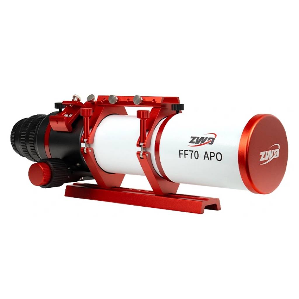 Lunette ZWO Apochromatique FF70 70mm F/7 Quadruplet - Focuseur rotatif Rack&Pinion 2.4"