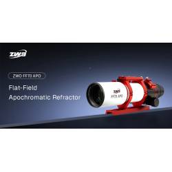 Lunette ZWO Apochromatique FF70 70mm F/7 Quadruplet - Focuseur rotatif Rack&Pinion 2.4"