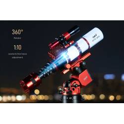 Lunette ZWO Apochromatique FF70 70mm F/7 Quadruplet - Focuseur rotatif Rack&Pinion 2.4"