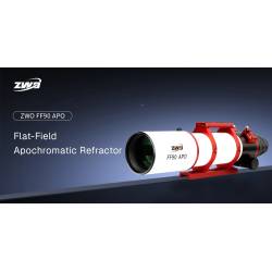 Lunette ZWO Apochromatique FF90 90mm F/6,8 Quadruplet - Focuseur rotatif Rack&Pinion 3"