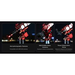 Lunette ZWO Apochromatique FF90 90mm F/6,8 Quadruplet - Focuseur rotatif Rack&Pinion 3"