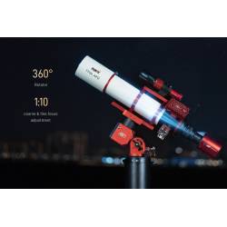 Lunette ZWO Apochromatique FF90 90mm F/6,8 Quadruplet - Focuseur rotatif Rack&Pinion 3"