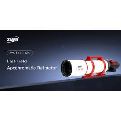 Lunette ZWO Apochromatique FF110 110mm F/7 Quadruplet - Focuseur rotatif Rack&Pinion 3"