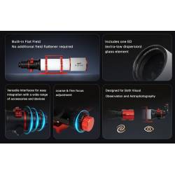 Lunette ZWO Apochromatique FF110 110mm F/7 Quadruplet - Focuseur rotatif Rack&Pinion 3"