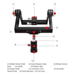 Monture azimutale à fourche Sky Rover pour jumelles géantes 70 mm à 120 mm