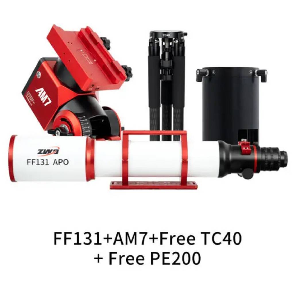 Pack ZWO - Lunette ZWO FF131 sur monture AM7 + trépied TC40 + allonge trépied 20 cm
