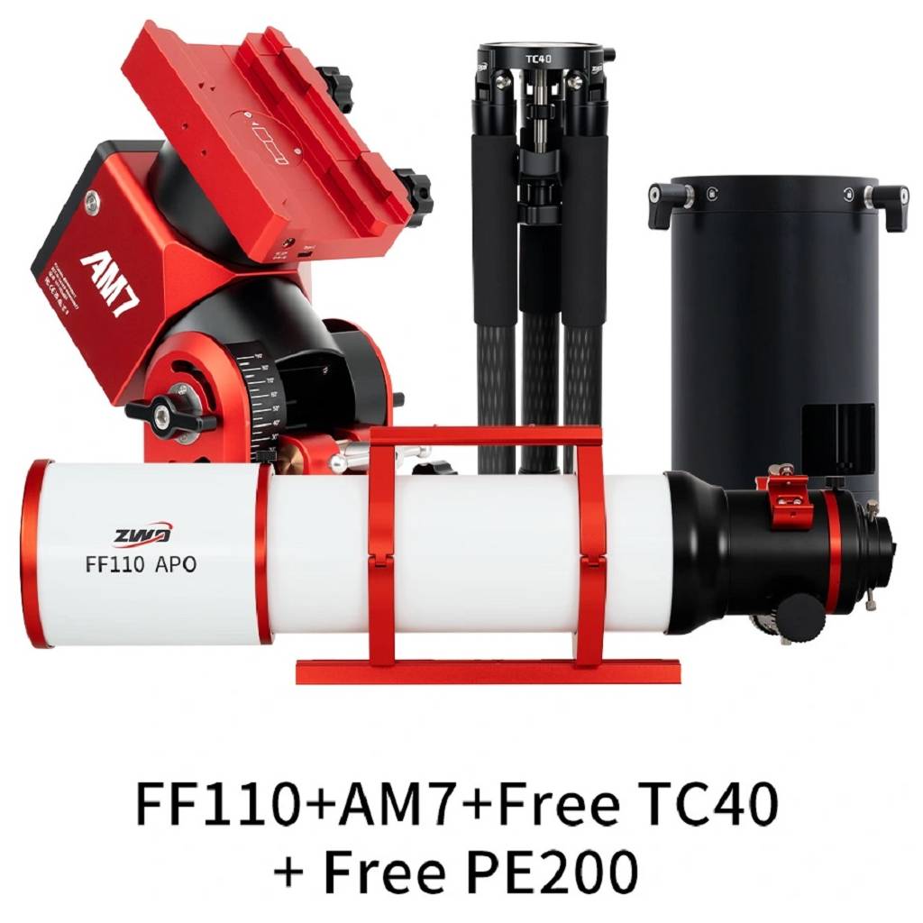 Pack ZWO - Lunette ZWO FF110 sur monture AM7 + trépied TC40 + allonge trépied 20 cm