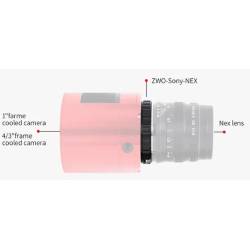 Adaptateur ZWO à filetage T2 pour caméras ASI vers objectif Sony NEX