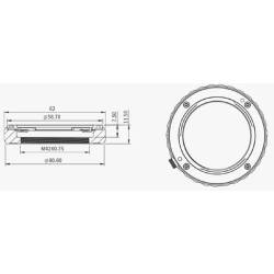 Adaptateur ZWO à filetage T2 pour caméras ASI vers objectif Sony NEX