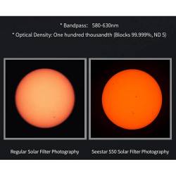 Filtre solaire ZWO pour télescope Seestar S30 et S30 PRO