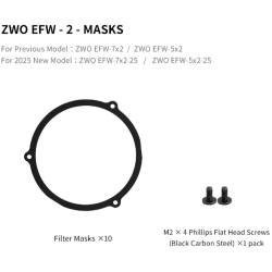 Fixations de filtres ZWO pour roue à filtres EFW 5 x 50,8 mm